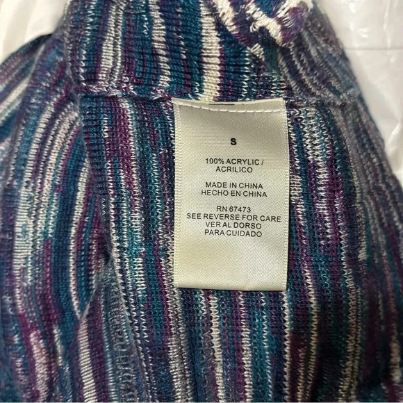 050 Just Taylor | NWOT Purple Teal Multicolor Knit Fit & Flare Dress (Size S) - Picture 6 of 9